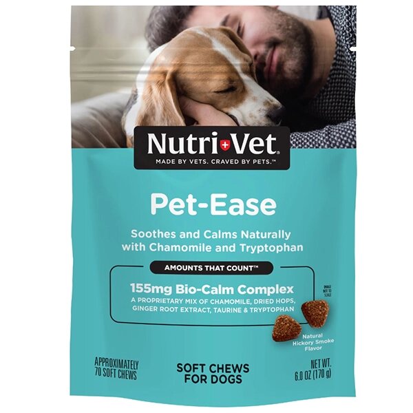 Nutri-Vet Pet-Ease Soft Chews НУТРІ-ВЕТ АНТИСТРЕС заспокійливий засіб для собак, м`які жувальні таблетки 70т. від компанії MY PET - фото 1