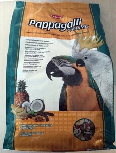 Padovan GRANDMIX PAPPAGALLI Комплексний корм для великих папуг (амазон, жако, какаду, ара) 12,5кг