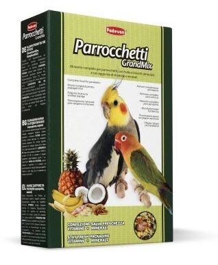 Padovan GRANDMIX PARROCCHETTI Комплексний корм для середніх папуг (нерозлучники, Кореллі) від компанії MY PET - фото 1