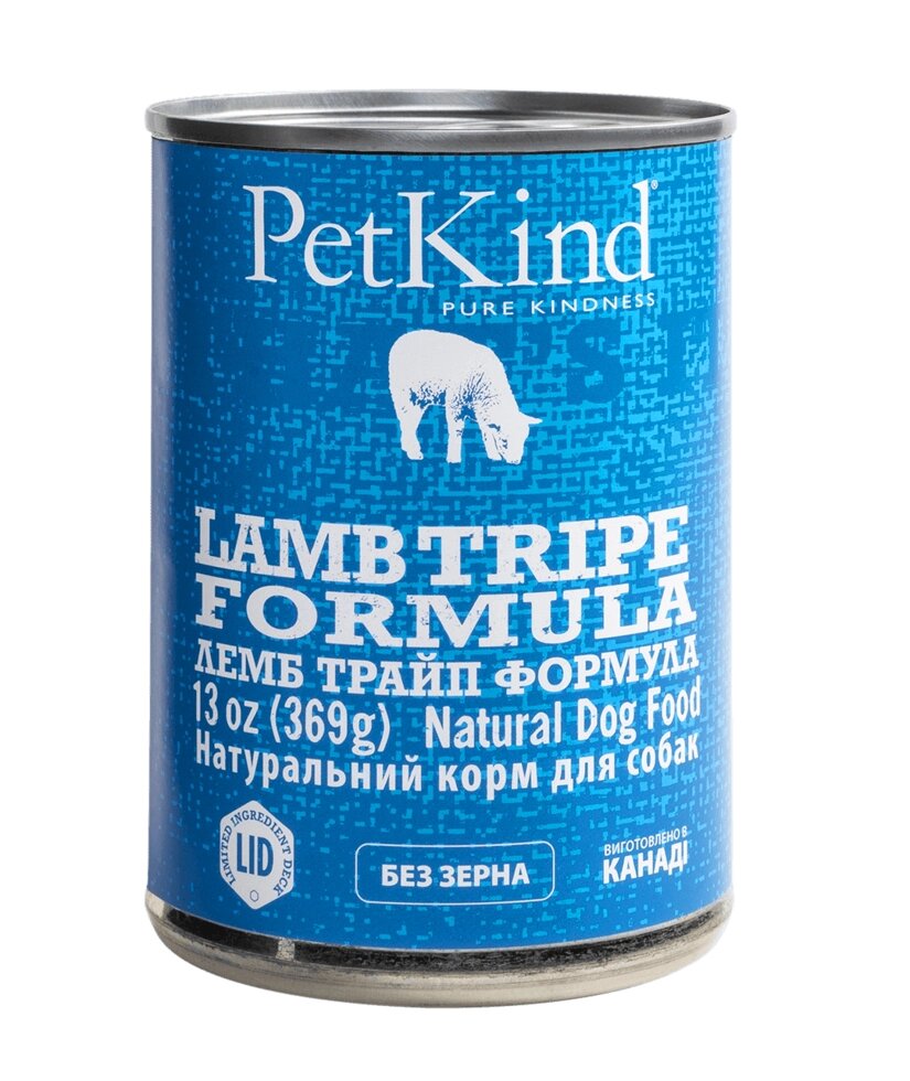PetKind Lamb Tripe Formula консерви для собак всіх порід і вікових груп ягня, індичка, овечий рубець від компанії MY PET - фото 1