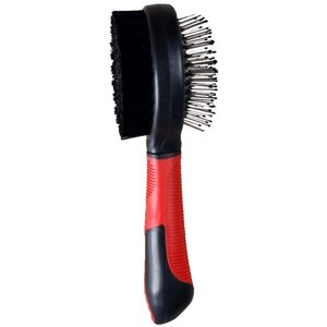 Flamingo Groo "Me Bristle & Pin Brush щітка для собак двостороння, масажна щітка і щетина, 20 см