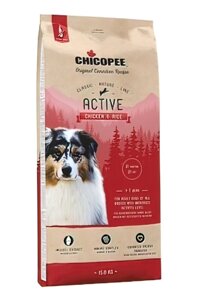 Chicopee CNL Adult Active Chicken & Rice корм для дорослих собак всіх порід з підвищеною активністю з куркою і рисом
