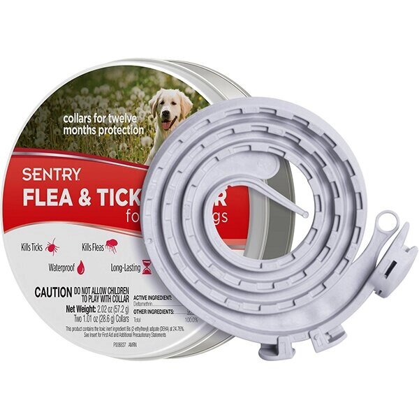 Sentry Flea &amp; Tick Large Сентрі нашийник від бліх і кліщів для собак великих порід, 6 місяців захисту, 56 см, 2 шт. - доставка