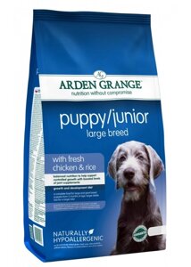 Сухий корм Arden Grange Puppy Junior Large Breed для цуценят великих порід курка та рис