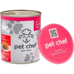 Консерви для дорослих собак Pet Chef Паштет