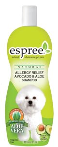 Шампунь для чувствительной кожи с маслом авокадо и алое вера Allergy Relief Avocado & Aloe Dog Shampoo 591мл