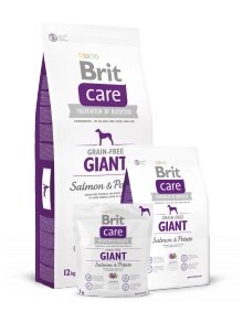 Brit CARE Grain Free Giant Salmon & Potato. Беззерновой корм з лососем і картоплею для собак гігант. порід від 45 кг