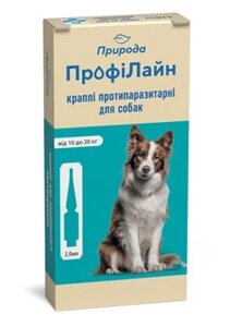 Краплі на холку Профілайн для собак до 10-20кг, 4піп.