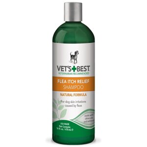 Vet's + Best Flea Itch Relief Shampoo Заспокійливий шампунь від укусів бліх 470мл