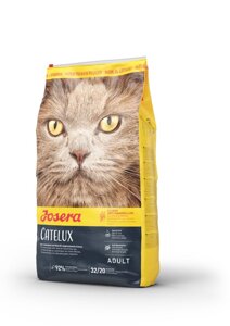 Сухий корм Josera Catelux для дорослих кішок зі схильністю до утворення грудок вовни