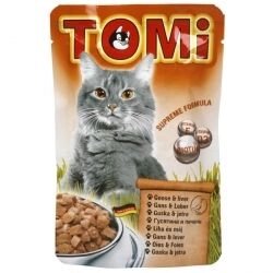 TOMi goose liver ГУСАК Печінку консерви для кішок, вологий корм, павукові