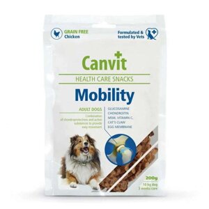 Напіввологі ласощі для захисту і відновлення суглобів старіючих і дорослих собак Canvit (Канвіт) Mobility Snack 200г