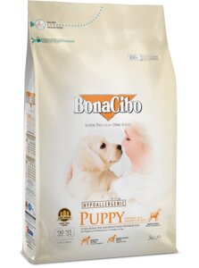 Сухий корм для цуценят BonaCibo Puppy Chicken & Rice with Anchovy