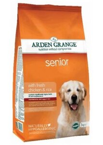 Сухий корм Arden Grange Adult Senior для собак похилого віку курка та рис
