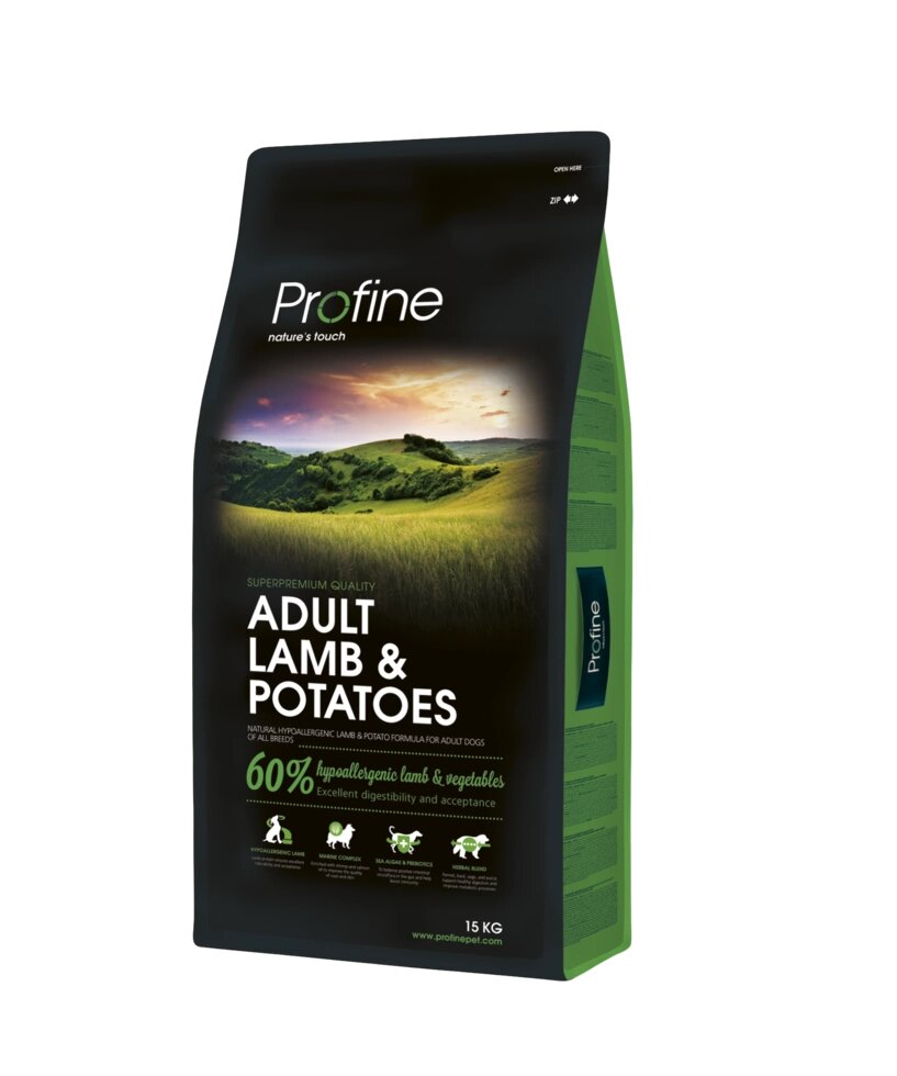 Profine Adult Breeds Lamb &amp; Potatoes - сухий корм для дорослих собак з ягням і картоплею (Профайн Едалт) 15кг - знижка