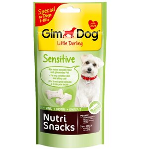 GimDog (Джімдог) NUTRI SNACKS Sensitive - Ласощі для собак дрібних порід (до 10 кг)