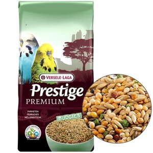 Versele-Laga Prestige Premium Вudgies Верселя-лага ПРЕСТИЖ ПРЕМІУМ папужок повнораціонний корм для хвилястих папуг
