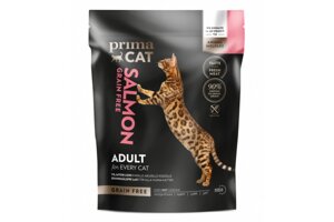 Сухий беззерновой корм для котів з куркою PrimaCat GRAIN FREE SALMON FOR ALL ADULT CATS