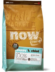 NOW FRESH Беззерновой для Цуценят Великих порід з індичкою, Качкою і овочами Fresh Puppy Large Breed Recipe Grain Free