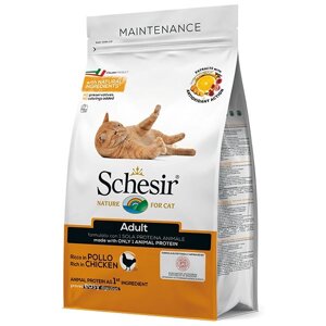 Schesir Cat Adult Chicken Шезір сухий монопротеіновий корм для котів курка