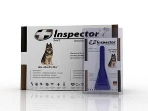 Інспектор, Inspector - краплі від зовнішніх і внутрішніх паразитів для собак 25-40 кг