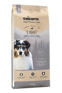 Сухий корм Chicopee CNL Adult Light Lamb & Rice полегшений корм для дорослих собак всіх порід з ягням і рисом