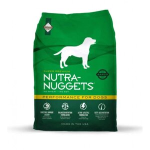 Корм Nutra Nuggets Performance (Нутра Наггетс) зелена для дорослих собак.