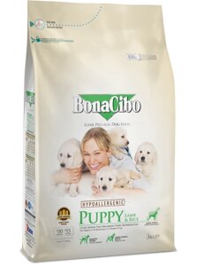 Сухий корм для цуценят BonaCibo Puppy Lamb & Rice