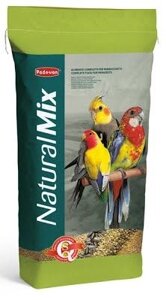 Основний корм для середніх папуг (нерозлучники, Кореллі) Padovan NATURALMIX PARROCCHETTI