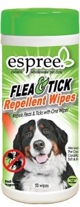 ESPREE Flea & Tick Repellent Wipes 50шт
