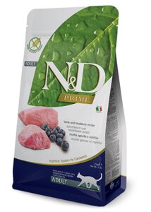 Farmina N & D Grain Free Prime Cat Lamb & Blueberry Adult беззерновий корм для дорослих котів з ягням та чорницею