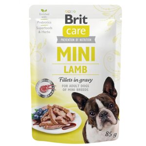 Корм Brit Care вологий для собак Брит Кеа Міні з філе ягняти в соусі 85г