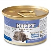 Консерви KIPPY паштет для кішок, тріска і креветки, 200г