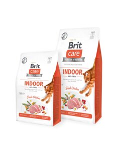 Сухой беззерновой корм для котов Brit Care Cat GF Indoor Anti-stress