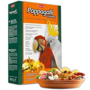 Padovan GRANDMIX PAPPAGALLI Комплексний корм для великих папуг (амазон, жако, какаду, ара)
