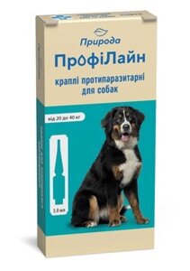 Краплі на холку Профілайн для собак до 20-40кг, 4піп.