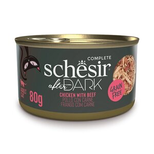 Schesir After Dark Шезір в бульйоні натуральні консерви для котів, банка 80г*12шт