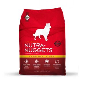 Корм Nutra Nuggets Lamb & Rice (Нутра Наггетс) червона з ягням.