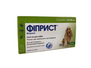 Fiprist Фіприст краплі інсектоакарицидні для собак вагою 10-20 кг 3 піпетки