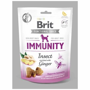 Функціональні ласощі для собак Brit Care Immunity Insect комахи з імбиром 150 г