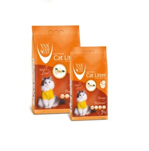 VanCat (ВанКет) Cat Litter Orange Бентонітовий наповнювач для котячого туалету з ароматом апельсина