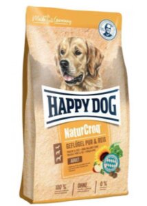 Happy Dog NaturCroq Geflugel Pur & Reis для дорослих собак всіх порід (птах)