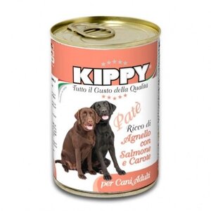 Консерви Kippy Dog Кіпей для собак з ягням, лососем і морквою, 400г