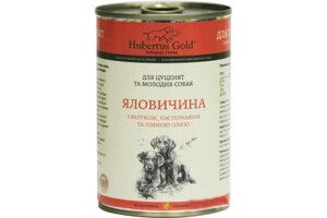 Консерви Hubertus Gold для цуценят яловичина з яблуком і пастернаком 400 г