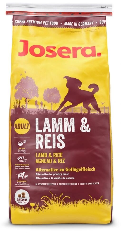 Сухий корм ягня з рисом для дорослих собак всіх порід Josera Lamb &amp; Rice 15кг - MY PET