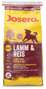 Сухий корм ягня з рисом для дорослих собак всіх порід Josera Lamb & Rice