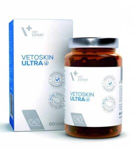 Ветоскін Ультра VetExpert Vetoskin Ultra капсули для собак і кішок дерматологія 60 капс.