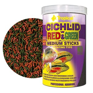 Tropical Cichlid Red & Green Medium STпалочкі корм цихлид середнього розміру