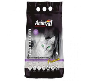 AnimAll ЕнімАлл Cat litter Premium Lavender Білий бентонітовий наповнювач з ароматом лаванди