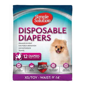 DisposableDiapers XS/Toy - гигиенические подгузники для животных 12шт.
